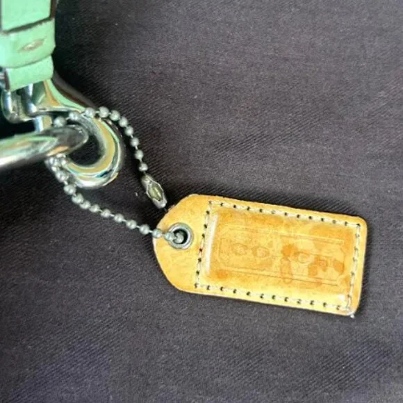 Coach Mint Green Canvas and Suede Bag w/ Dust Bag - Picture 4 of 10